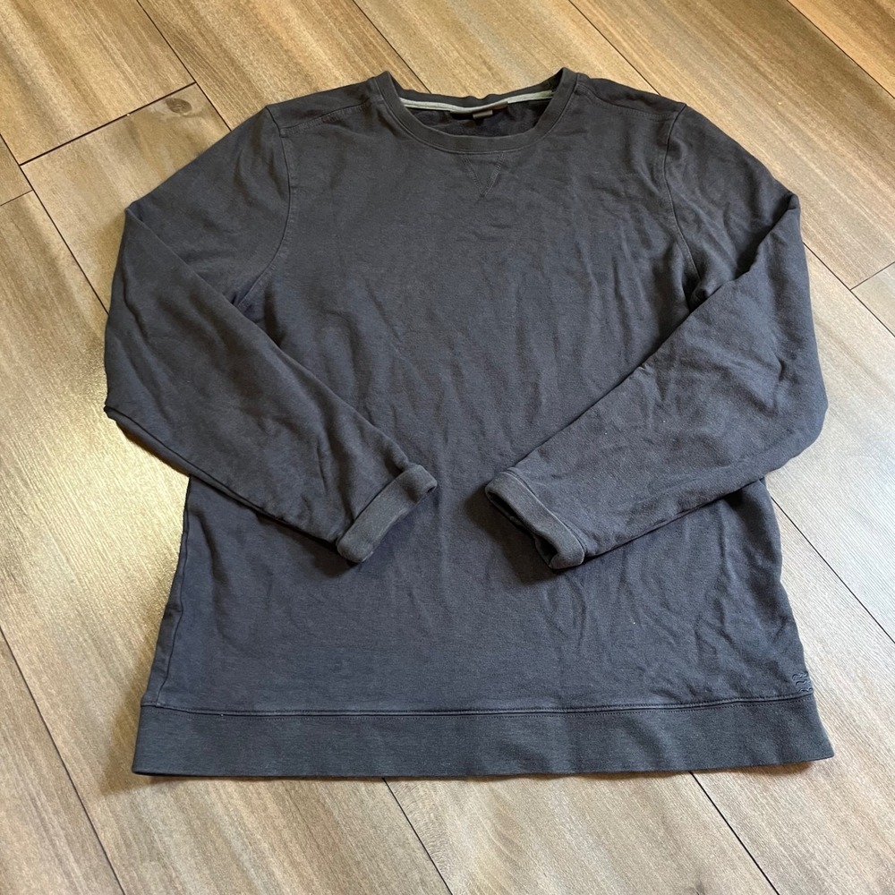 Free Fly Women Bamboo Heritage Fleece Crewneck Sweatshirt‎ Charcoal Gray Size M